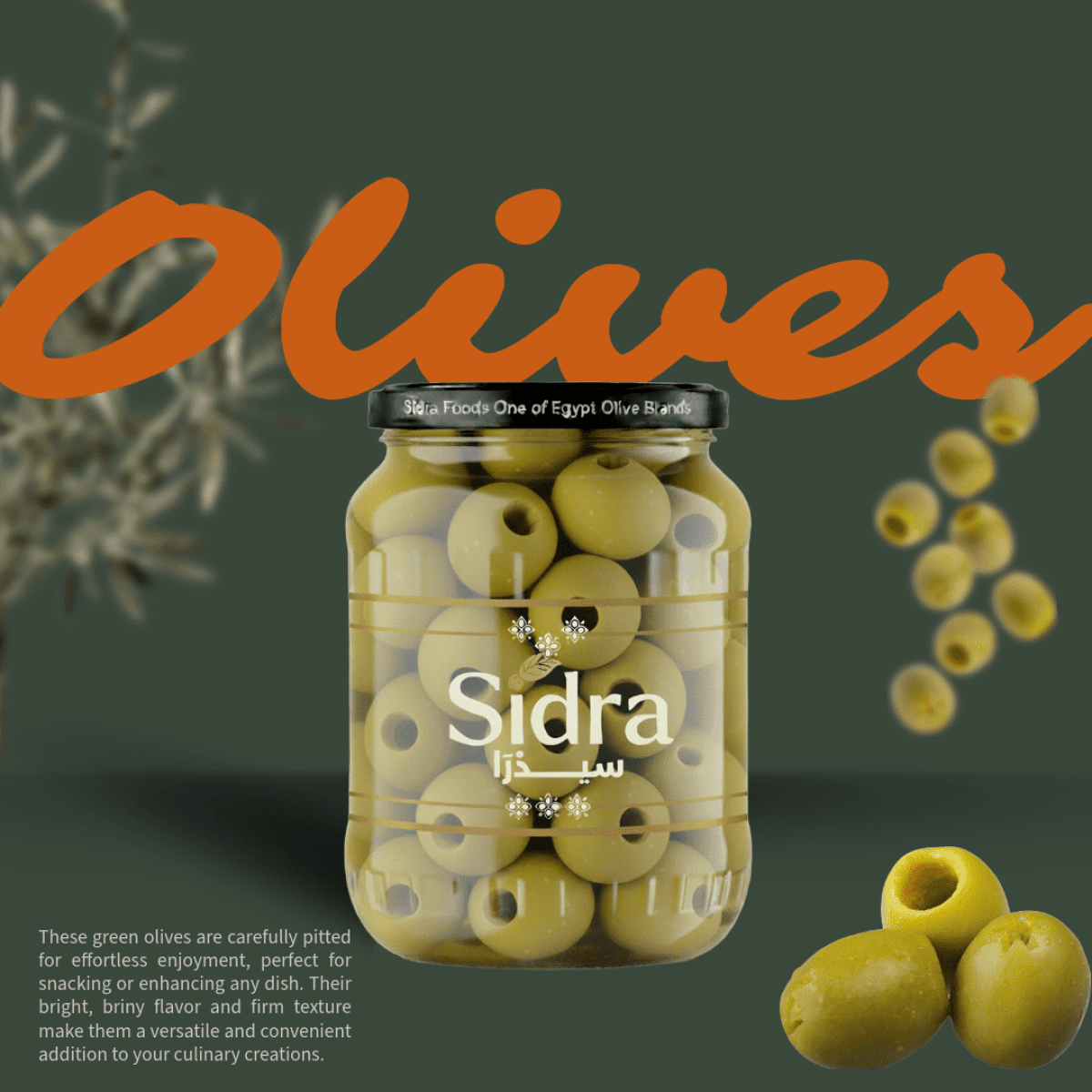 Pitted Green Olives